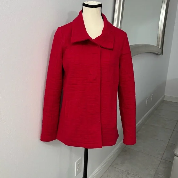 Habitat Women's Bold Red Pea Coat - Picture 1 of 7